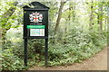 Sign for Ashtead Common on the edge of Epsom Common in KT18 7TR