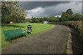 Path beside the pond, Knightswood Park in G13 2RF