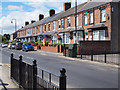 Terraced housing on Merrington Road in DL17 8LH