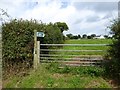 Start of a footpath to Butterleigh in EX15 1PR