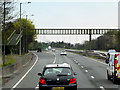 Footbridge over the A483 at Junction 6 in LL11 2UA