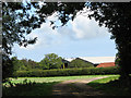 View north towards Green Farm from farm road in NR24 2PH