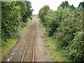 Railway line as seen from St George's Road bridge in NR34 9JD
