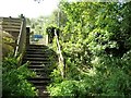 Steps up to the Main Road, Pye Bridge in NG16 5NP