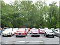 Classic cars in the car park at Helmsley in YO62 5AT