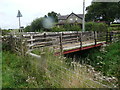Farm bridge over a ditch at Cow Bridge End, Wigglesworth in BD23 4RE