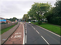 Bus lanes, Haslett Avenue East, Crawley in RH10 6RU