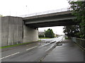 South side of the A4093 overbridge, Thomastown in CF39 8AF