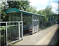 Passenger shelter at Cwmbach railway station in CF44 0EN