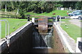 Upper gate of canal lock, Llangynidr in NP8 1ND