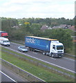 A14 from road bridge near Barham in Sharpstone Street