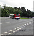 Stagecoach bus on the A4119, Mwyndy in CF72 8PG