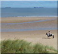 Horse rider at North Sands, Hartlepool in De Bruce Ward