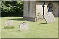 Part of the churchyard in Cuxham with Easington