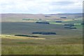 Looking down the western slopes of Wether Hill in NE19 1BL
