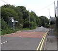 Cross Inn boundary signs facing Llantrisant in CF72 8HD