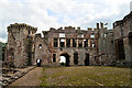 Raglan Castle, the Pitched Stone Court in NP15 2DU