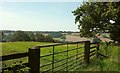 Field and gate, Dogbury Hill in DT2 7AX
