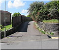 Public footpath on the west side of Cardiff Road, Llantrisant in CF72 8BG