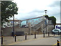 Footbridge over railway lines, West Ham in E13 9JD