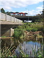 River Gipping and two road bridges in Great Blakenham