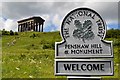 Penshaw Monument And Sign in Shiney Row Ward