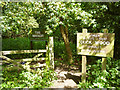 Entrance to Duck Wood nature reserve in RM3 9UD