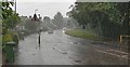 Torrential rain on Winchester Road in Countesthorpe in LE8 5WR
