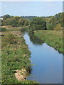 River Gipping view north from road bridge in IP6 0FQ