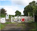 Lower Spinks Lane gated level crossing in NR18 0SR