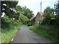 Minor road into Rougham village in PE32 2SH