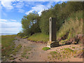Concrete pillar at Oglet Point in Speke Ward