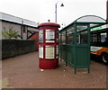 Information point at the edge of Tonypandy bus station in CF40 1BU