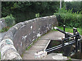 Lock Gates and Bridge No 98, Trent and Mersey Canal in ST15 8UZ