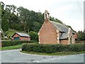 Red brick church in SY21 8BG
