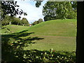 Motte and part of a bailey bank in The Hills, Meppershall in SG17 5NL