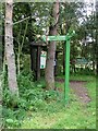 Signpost in Anagach Wood for the Speyside Way in Grantown-on-Spey