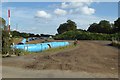 Pipes awaiting laying near Romsley in B62 0EJ