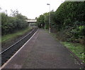Western end of the platform at Dinas Rhondda station in CF40 1QT