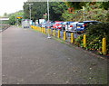 Yellow posts, Dinas Rhondda railway station in CF40 1QT
