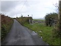Footpath sign near North Hooe in PL20 7BW