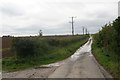 Wold Road, narrow lane leading to Worlaby in DN20 0NS