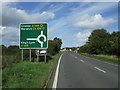 A1065 approaching roundabout, Fakenham in NR21 9QZ
