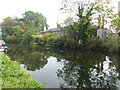 Cottages seen across the River Lee Navigation in EN9 3YZ