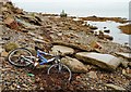 Bike on the beach, Balintore in IV20 1XY