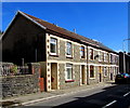 Row of four stone houses, Clydach Road, Clydach Vale in CF40 2RH