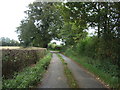 Lane towards the A518 in ST14 8WE