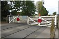 Level crossing gates on Roddige Lane in WS13 8FX