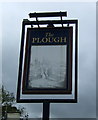 Sign for the Plough public house, Blount's Green, Uttoxeter in ST14 8UP