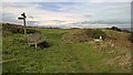 Seat by a cross paths on the English Coastal Path in TS13 4JH